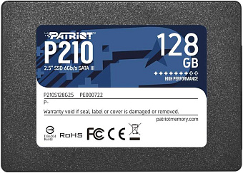 Накопитель SSD SATA 128Gb Patriot P210 (3D TLC, 450/350 Мбайт/сек)