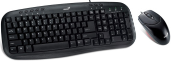Комплект проводной (клавиатура+мышь) Genius Smart KM-170 черный