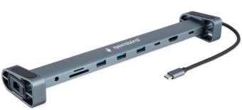 Док-станция USB-C - 10-port USB3.0, Gembird UHB-D5 14 см, алюминий