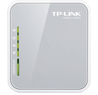 Wi-Fi роутер TP-Link TL-MR3020 N300, 2.4 ГГц, 100 Мбит/с, USB, белый