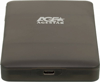 Внешний контейнер USB3.0 -> SATA 2.5", AgeStar 31UBCP3C, пластик, чёрный