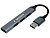 Разветвитель Gembird UHB-C203, 4xUSB2.0, кабель USB 10см, алюминий