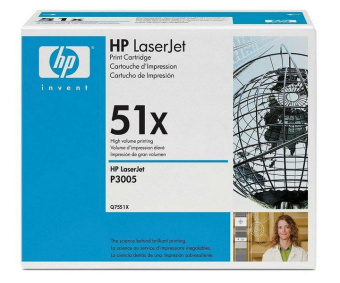 Картридж лазерный HP 51X (Q7551X) для HP LJ P3005/M3027mfp/M3035mfp, экономичный, 13000 стр. черный