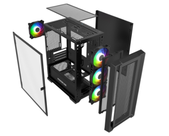 Корпус Powercase Alisio Micro X4B V2 mATX Bllack