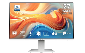 Монитор 27" MSI Pro MP273QW E14 (IPS 2560x1440 144Hz HDMI DP SP) белый