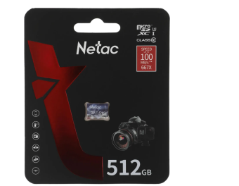 Карта памяти microSD 512Gb Netac P500 Ultra Class 10 100MB/s