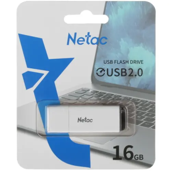 Флешка .16Gb Netac U185 USB2.0 с колпачком пластиковая, белая