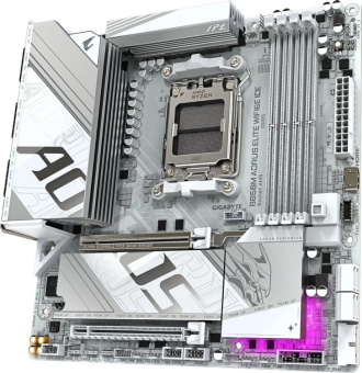 Материнская плата Socket AM5 Gigabyte B850M A ELT WF6E ICE (B850) 4*DDR5 DP mATX