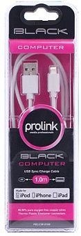 Кабель USB-A < - > Lightning, 2.0м, Prime Line White