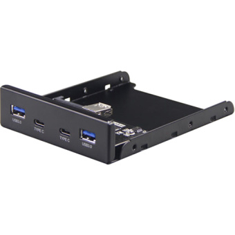 Концентратор 2-port USB3.0 в 3.5" отсек, Gembird FP3.5-USB3-2A