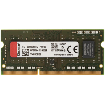 Модуль памяти SODIMM DDR3 4096Mb PC-12800 1600MHz Kingston