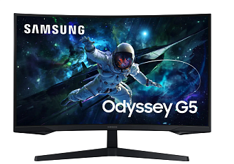 Монитор 27" Samsung Odyssey G5 (VA 2560x1440 1ms 165Hz HDMI DP) Black