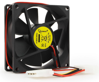 Вентилятор для корпуса 80mm Gembird FANCASE-4 (4pin Molex, 80x80x25мм, 27дБ, 2600об/мин, провод 30cm)