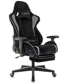 Кресло Zombie DRIFT (ткань, мех. качания, крест. пластик, до 120 кг) Черно-серый
