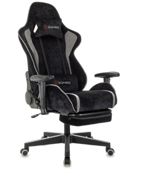 Кресло Zombie DRIFT (ткань, мех. качания, крест. пластик, до 120 кг) Черно-серый