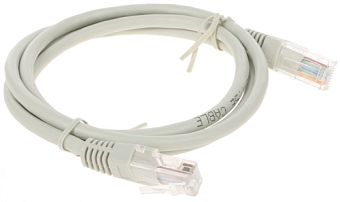 Кабель патч-корд Patch cord кат.5e, медный  1.0м, серый