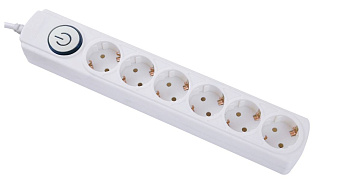 Сетевой фильтр Ippon BK-6-EU-3-16-W 3м (6 розеток) белый (коробка)