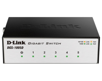 Коммутатор 5 port D-Link DGS-1005D 1000 Мбит/сек