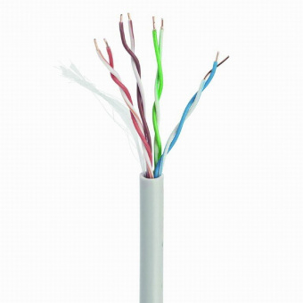 Кабель витая пара внутренний 4 пары UTP кат.5e (100м) медный, Cablexpert PVC