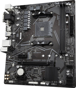 Материнская плата Socket AM4 Gigabyte A520M S2H (A520) 2*DDR4 1*PCI-Ex16 2*PCI-Ex1 4*SATA VGA DVI HDMI mATX