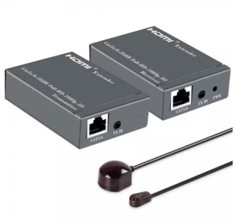 Кабель-переходник HDMI (f) + HDMI (f) < - > RJ45, ORIENT (удлинитель HDMI по витой паре до 60м)