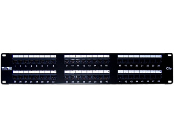 Патч-панель 48 port UTP 5e, RJ45, 19" 2U, Lanmaster