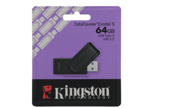 Флешка .64Gb Kingston DataTraveler Exodia S DTXS/64GB USB3.0 черный