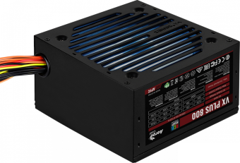 Блок питания 800W Aerocool VX Plus 800 RGB (120mm, 24+8pin, 4*8pin, 6*Sata, 4*Molex)