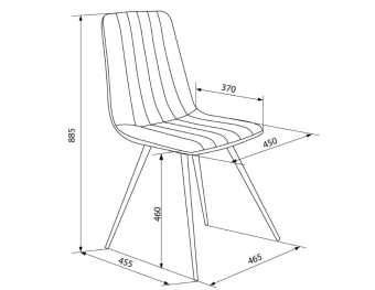 Кресло Бюрократ CH-K6_4 комплект 4шт Holland 18 металл черный на ножках (CH-K6_1/HL18_4)