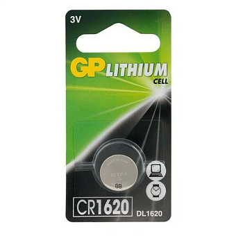 Элемент питания CR1620, 3V, 1шт, GP CR1620 BL1