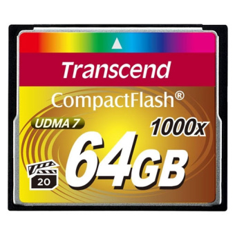 Карта памяти CF .64Gb Transcend Compact Flash Ultra 1000x (160/120 MB/s)