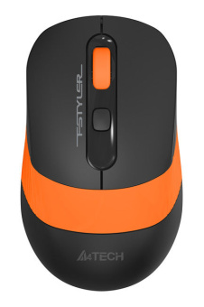 Мышь беспроводная A4Tech Fstyler FG10S 2000dpi бесшумная черный/оранжевый