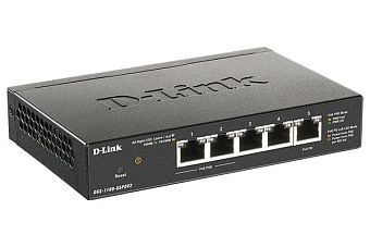 Коммутатор 5 port D-Link DGS-1100-05PDV2 1000 Мбит/сек 2*PoE