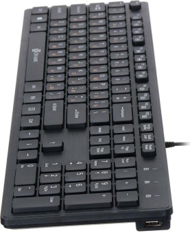 Клавиатура проводная Oklick 520M2U USB+HAB черный