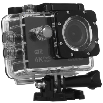 Видеорегистратор Digma FreeDrive Action 4K WiFi, 8Mp, 2160x3840 2160p, черный