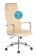 Кресло Бюрократ KB-9N (эко.кожа, мех. качания, подлокотники и крест. металл хром, до 120 кг) Бежевый