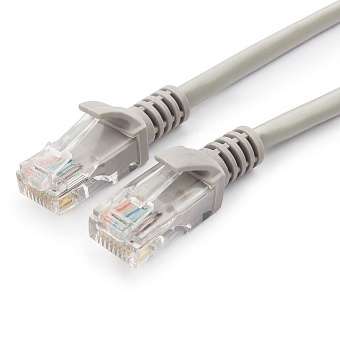Кабель патч-корд .Patch cord кат.5e  1.0м, Гарнизон, многожильный, серый