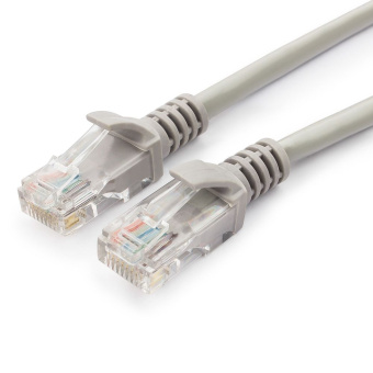 Кабель патч-корд .Patch cord кат.5e  1.0м, Гарнизон, многожильный, серый