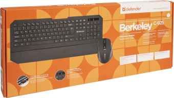 Комплект беспроводной (клавиатура+мышь) Defender Berkeley C-925 USB Wireless черный