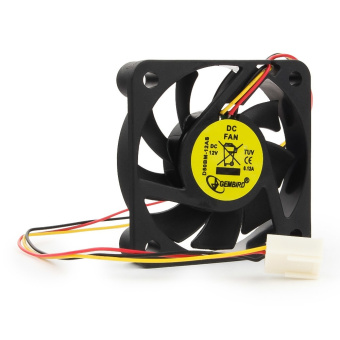 Вентилятор для корпуса 50mm Gembird D50BM-12AS (3pin, 50x50x10мм, 25дБ, 5000об/мин, подшипник)