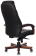 Кресло Бюрократ T-9923 WALNUT (кожа, мех. качания, крест. металл/дерево, до 200 кг) Черный