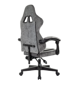 Кресло Knight Wolf серый/черный крестов. пластик