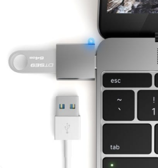 Переходник Satechi USB Adapter USB-C to USB-A Grey