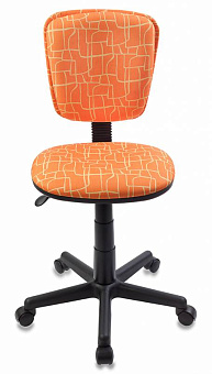 Кресло Бюрократ CH-204NX (ткань, без мех. качания, крест. пластик, до 100 кг) Оранжевый жираф