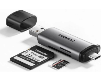 Внешний картридер USB-C UGREEN для карт памяти TF / SD