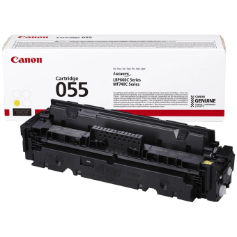 Картридж лазерный Canon 055 Y для Canon LBP663Cdw, LBP664Cx, MF746Cx, MF742Cdw, MF744Cdw