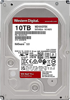Жесткий диск SATA 10Tb WD Red Plus 7200rpm 256Mb SATA-3