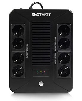 ИБП Smartwatt Safe pro 480Вт 800ВА (EURO х 4) черный