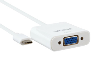 Кабель-переходник USB-C (m)  --  VGA (f), VCOM CU421 0.15m