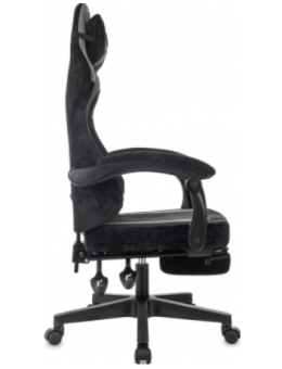 Кресло Knight Custom/F черный/серый крестов. пластик подст.для ног